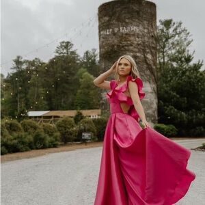Elegant Pink Evening Gown